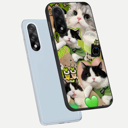  Matcha Cats Mood phone case For Oneplus Nord 5 showing premium glass back cover with detailed artwork