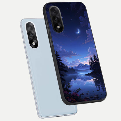  Midnight Lake Peace phone case For Oneplus Nord 5 showing premium glass back cover with detailed artwork