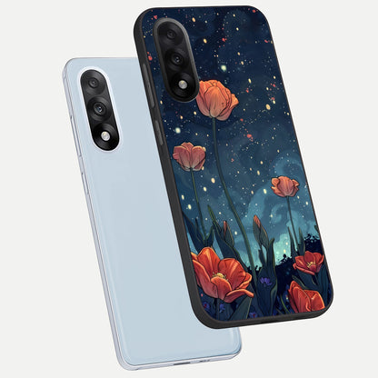  Midnight Tulip Glow phone case For Oneplus Nord 5 showing premium glass back cover with detailed artwork