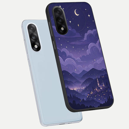  Minimal Night View phone case For Oneplus Nord 5 showing premium glass back cover with detailed artwork