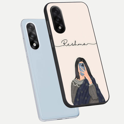  Mirror Mood Muse With Custom Name phone case For Oneplus Nord 5 showing premium glass back cover with detailed artwork