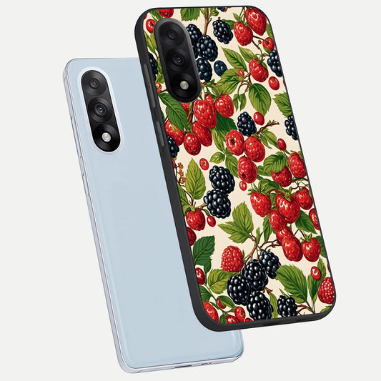  Mixed Berry Collage phone case For Oneplus Nord 5 showing premium glass back cover with detailed artwork