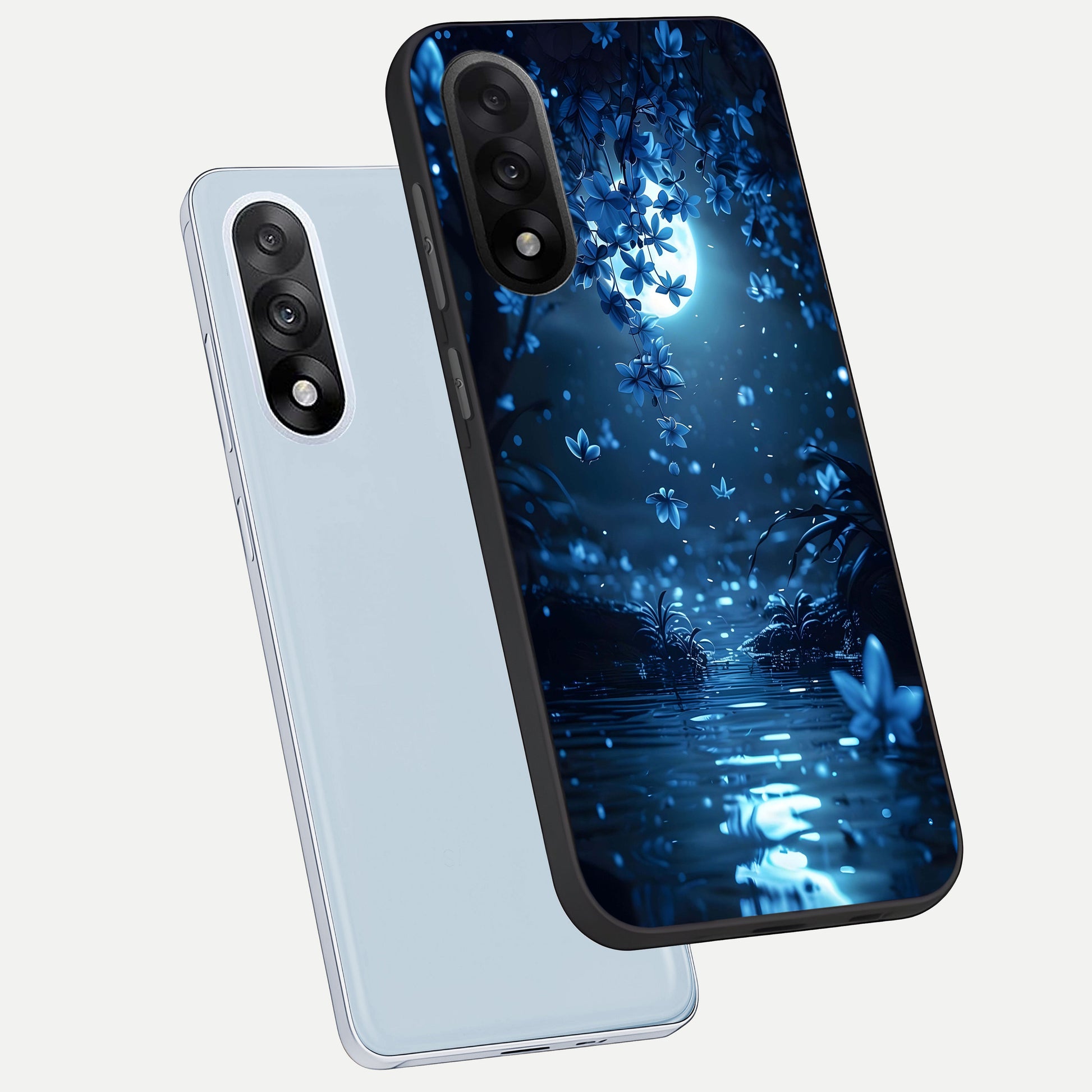  Moonlight Petal Dream phone case For Oneplus Nord 5 showing premium glass back cover with detailed artwork