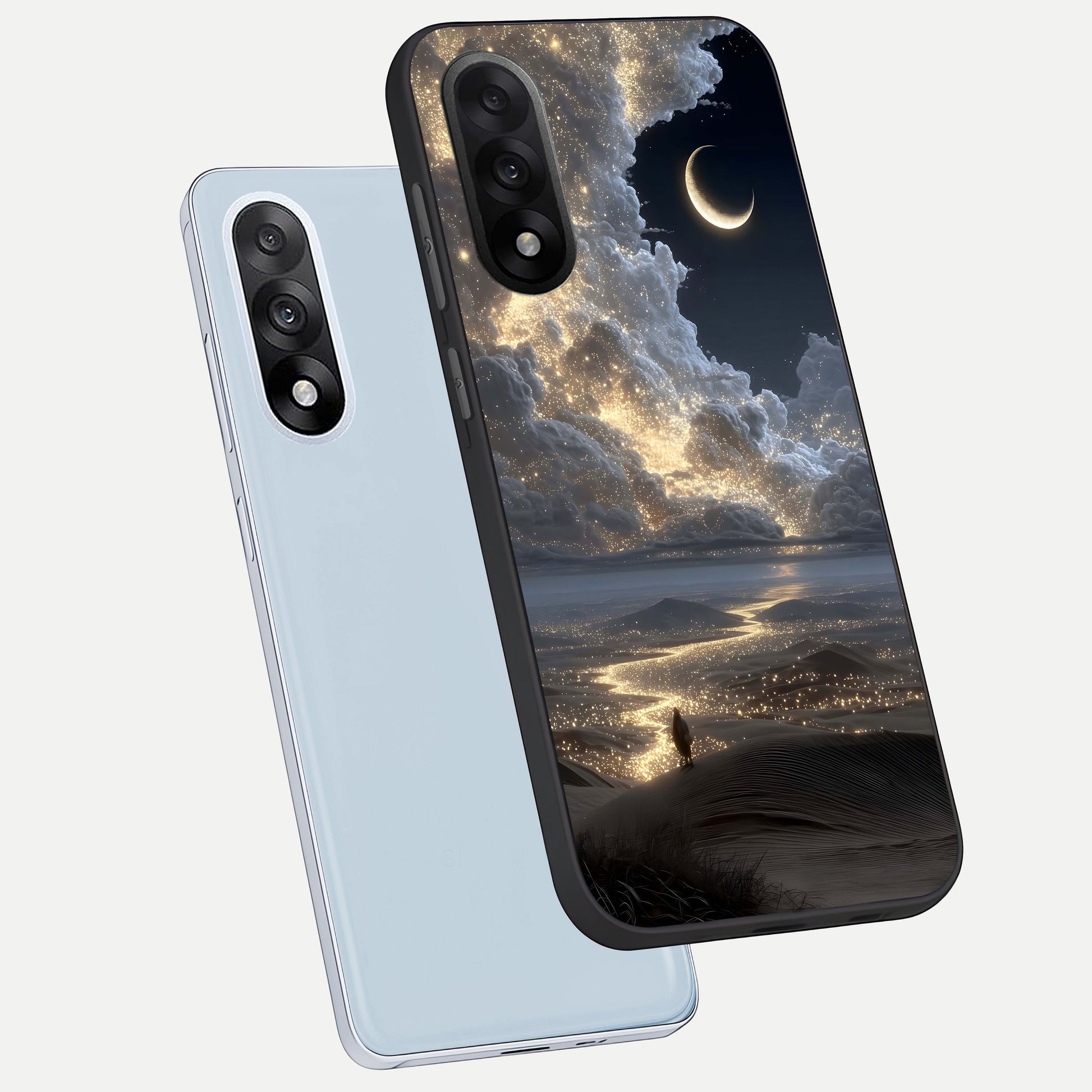  Moonlight Spark Path phone case For Oneplus Nord 5 showing premium glass back cover with detailed artwork