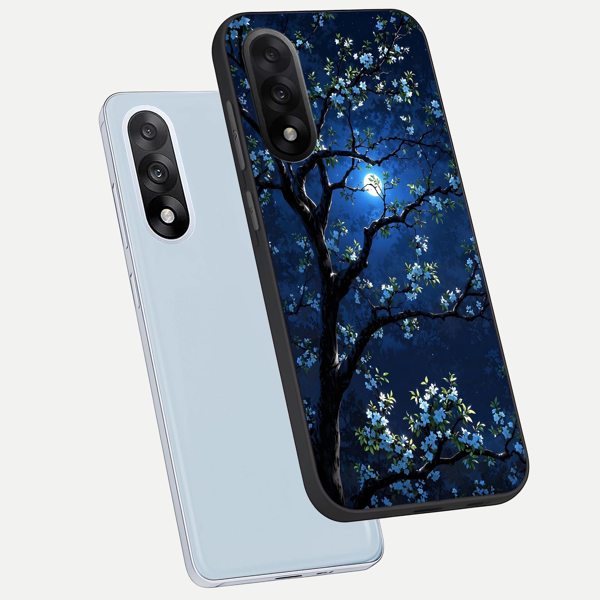  Mystic Floral Night phone case For Oneplus Nord 5 showing premium glass back cover with detailed artwork