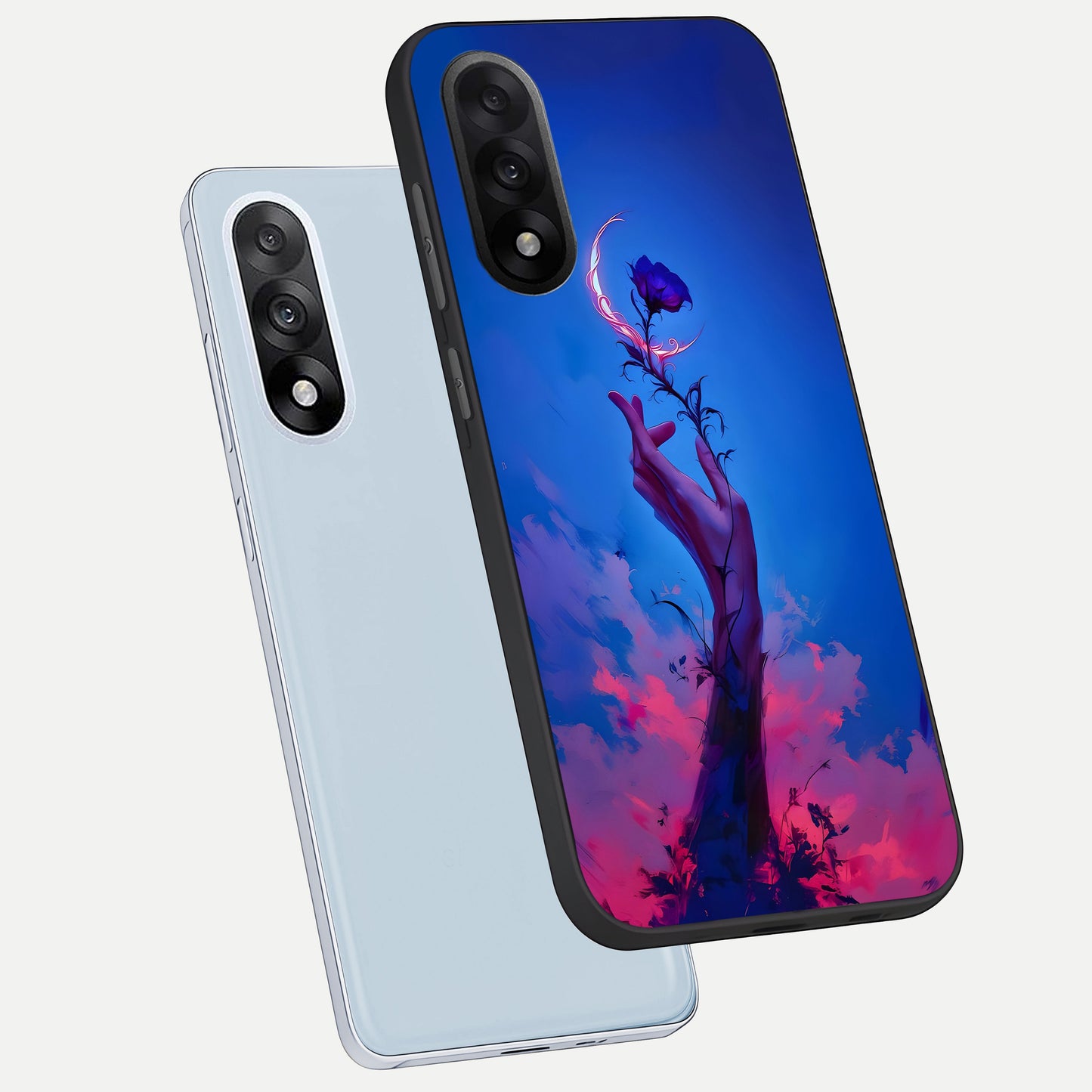  Mystic Hand phone case For Oneplus Nord 5 showing premium glass back cover with detailed artwork