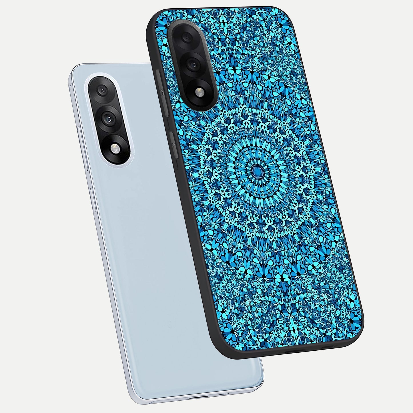  Ocean Bloom Mandala phone case For Oneplus Nord 5 showing premium glass back cover with detailed artwork