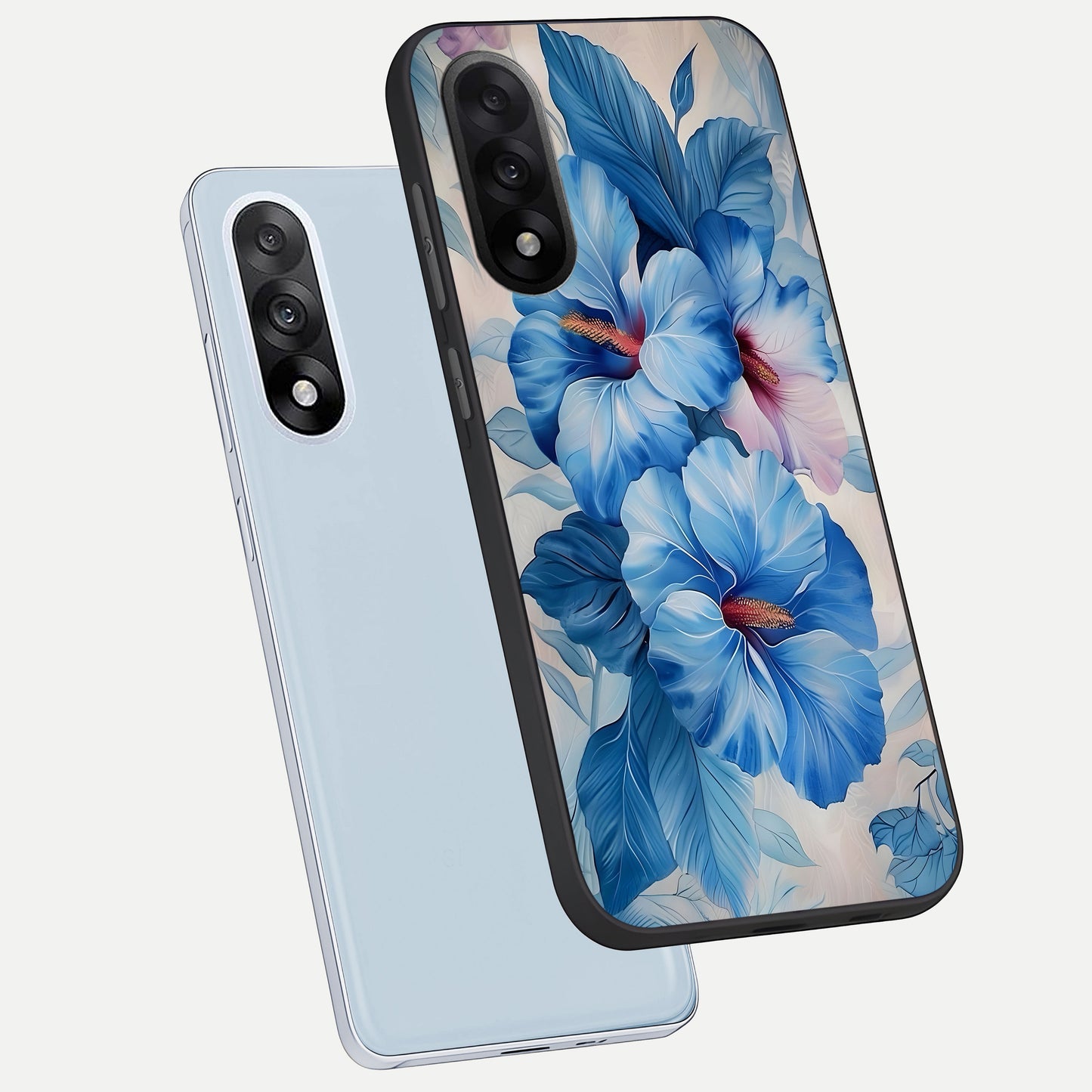  Ocean Hibiscus Grace phone case For Oneplus Nord 5 showing premium glass back cover with detailed artwork