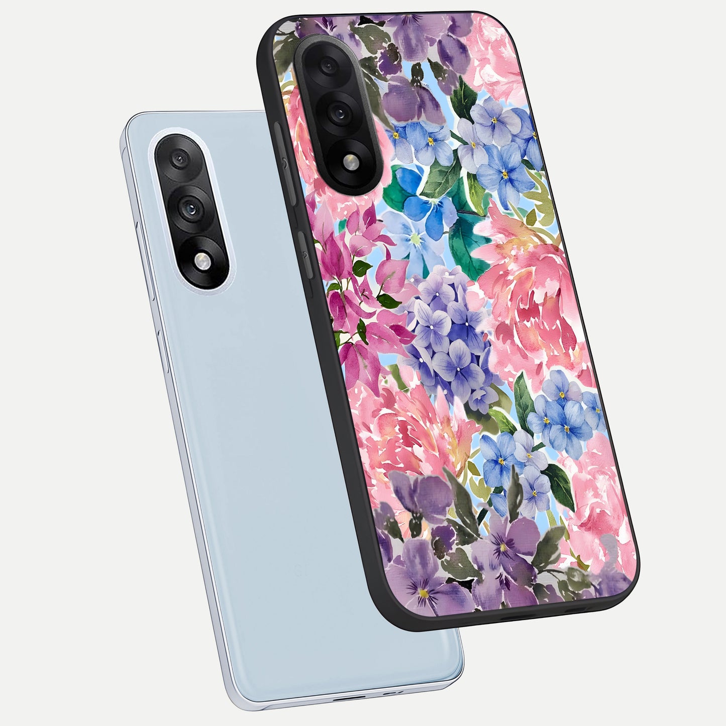  Pastel Floral Mix phone case For Oneplus Nord 5 showing premium glass back cover with detailed artwork