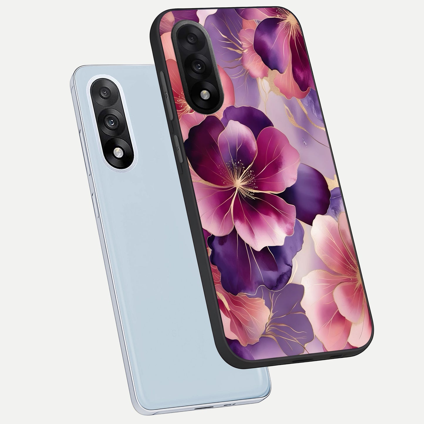 Pink Bouquet Florals phone case For Oneplus Nord 5 showing premium glass back cover with detailed artwork
