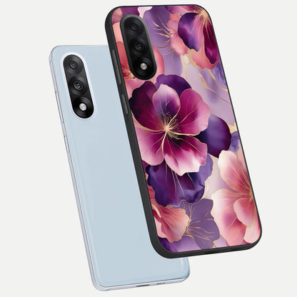 Pink Bouquet Florals phone case For Oneplus Nord 5 showing premium glass back cover with detailed artwork