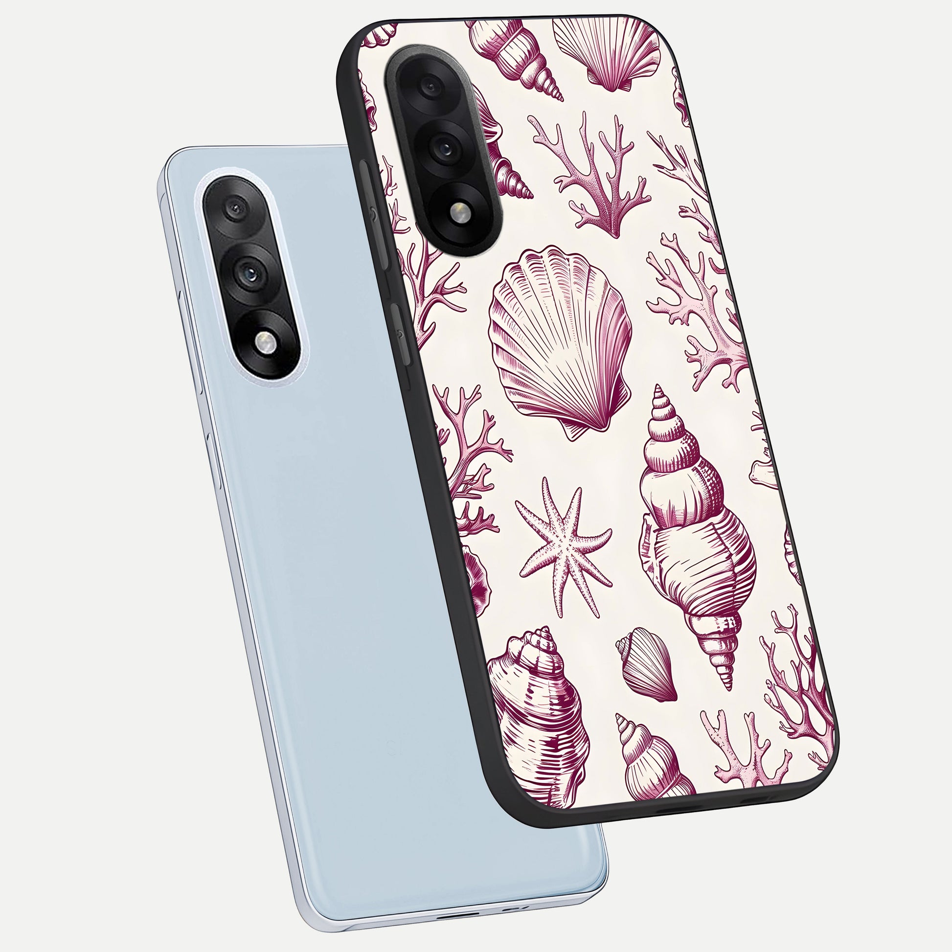  Pink Power Sparks phone case For Oneplus Nord 5 showing premium glass back cover with detailed artwork