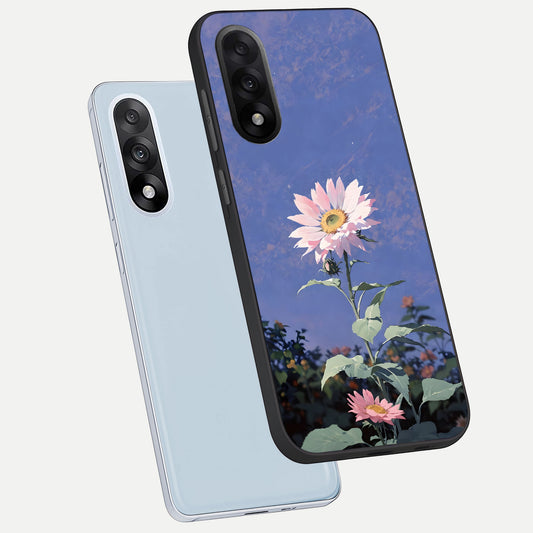  Pink Shells Outline phone case For Oneplus Nord 5 showing premium glass back cover with detailed artwork