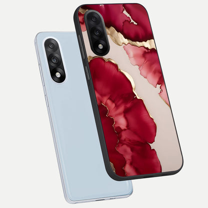  Pink And White Marble phone case For Oneplus Nord 5 showing premium glass back cover with detailed artwork