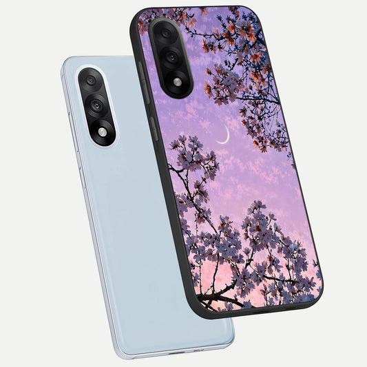  Purple Serenity Moon phone case For Oneplus Nord 5 showing premium glass back cover with detailed artwork