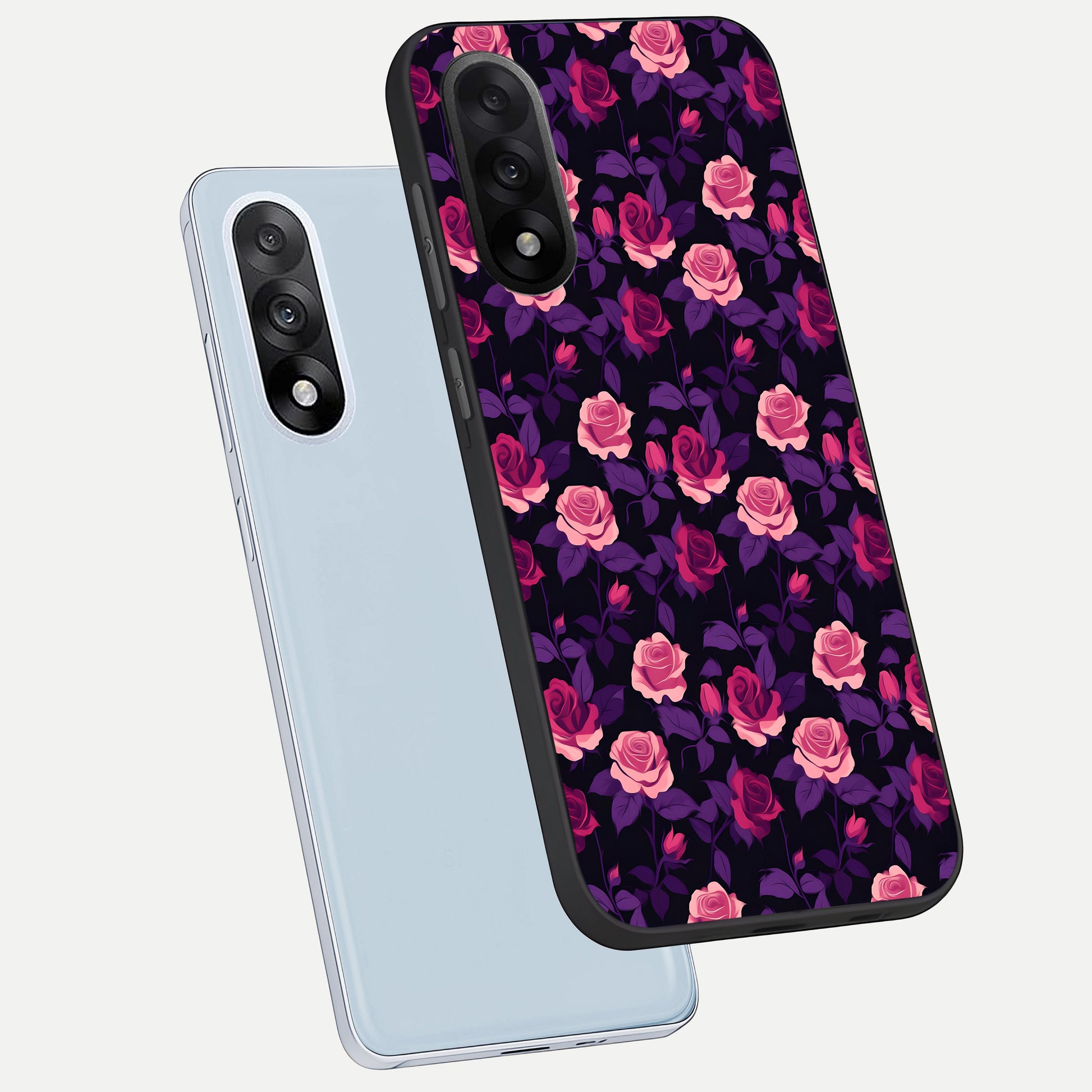  Rose Garden Twilight phone case For Oneplus Nord 5 showing premium glass back cover with detailed artwork