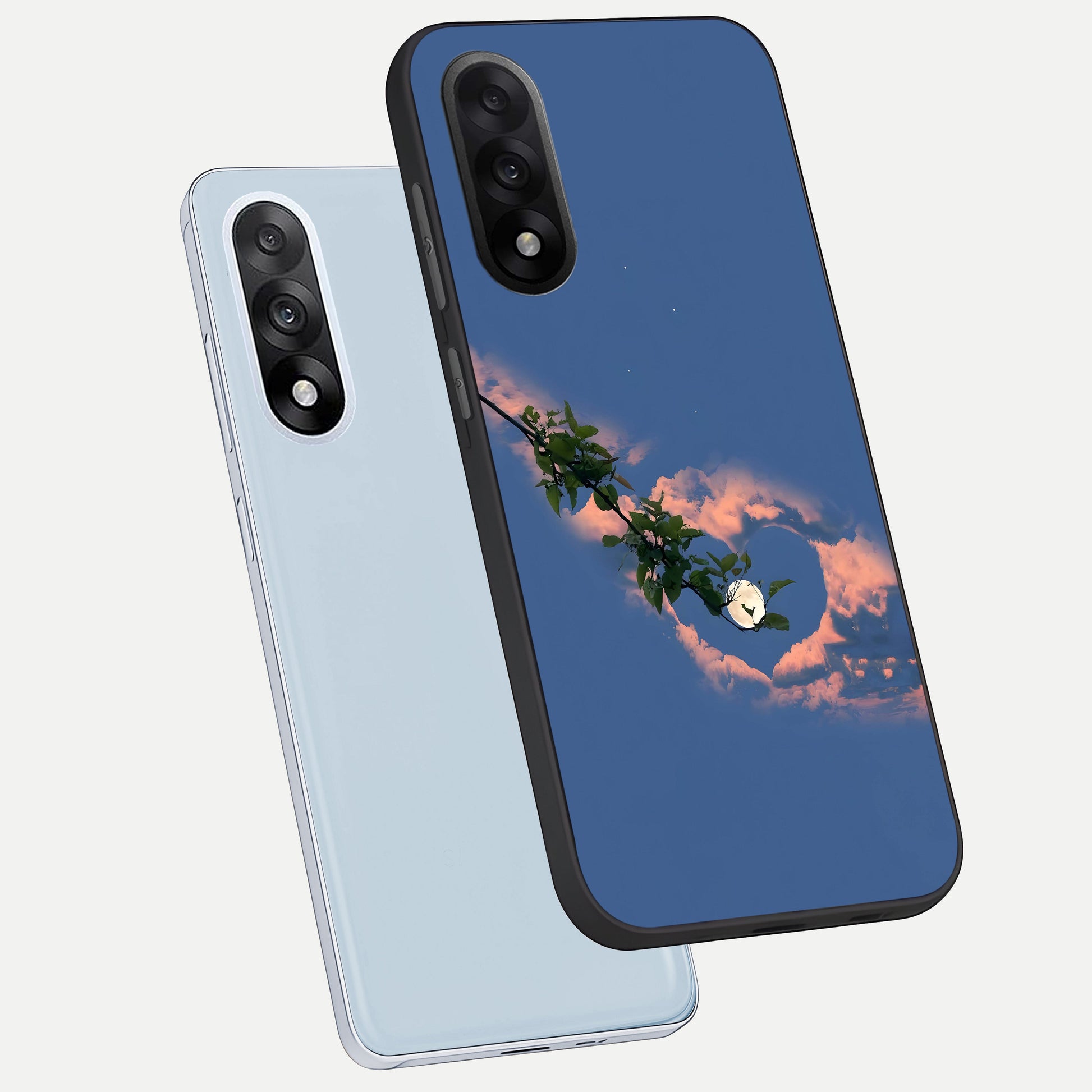  Sky Under Tree phone case For Oneplus Nord 5 showing premium glass back cover with detailed artwork