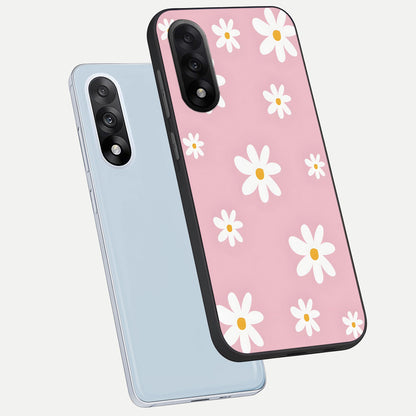  Soft Daisy Bliss phone case For Oneplus Nord 5 showing premium glass back cover with detailed artwork