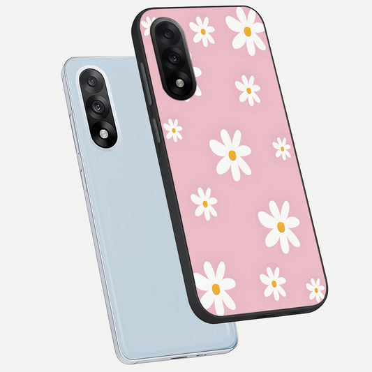  Soft Daisy Bliss phone case For Oneplus Nord 5 showing premium glass back cover with detailed artwork
