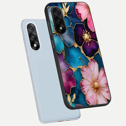  Sparkle Floral phone case For Oneplus Nord 5 showing premium glass back cover with detailed artwork