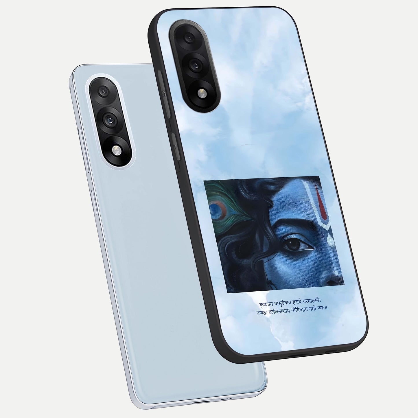  Spiritual Krishna phone case For Oneplus Nord 5 showing premium glass back cover with detailed artwork
