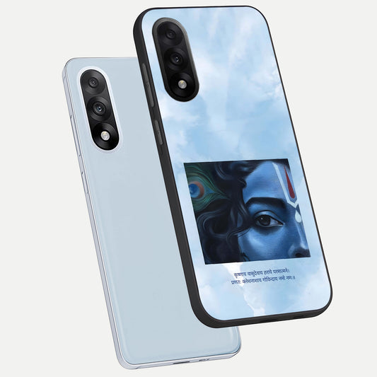  Spiritual Krishna phone case For Oneplus Nord 5 showing premium glass back cover with detailed artwork