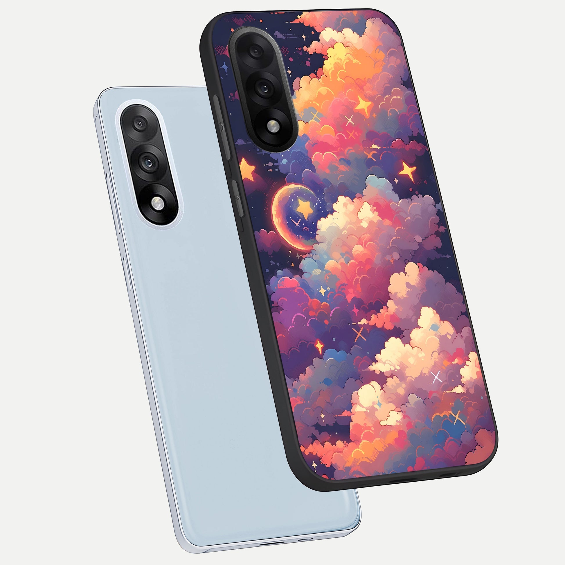  Starlit Dream Clouds phone case For Oneplus Nord 5 showing premium glass back cover with detailed artwork