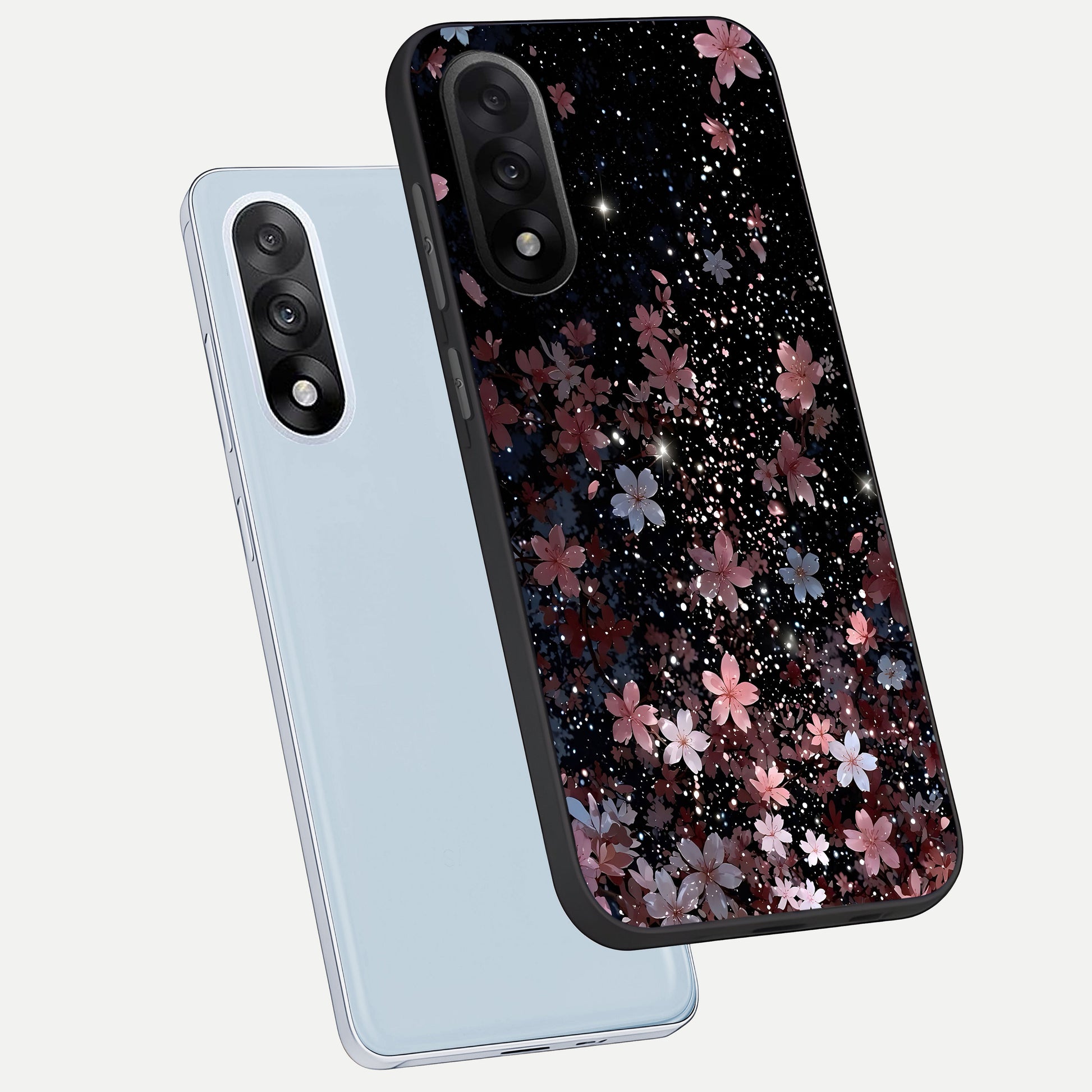  Starlit Flower Dreams phone case For Oneplus Nord 5 showing premium glass back cover with detailed artwork