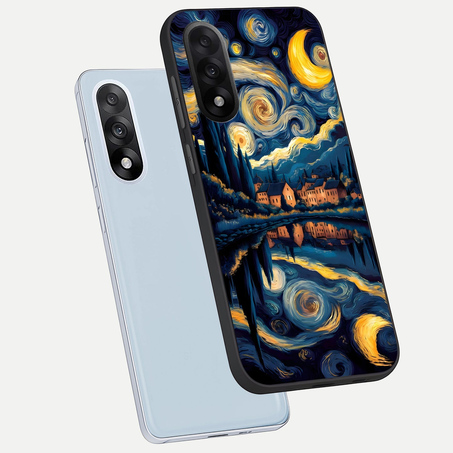  Starry Sky Serenity phone case For Oneplus Nord 5 showing premium glass back cover with detailed artwork