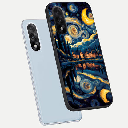  Starry Sky Serenity phone case For Oneplus Nord 5 showing premium glass back cover with detailed artwork