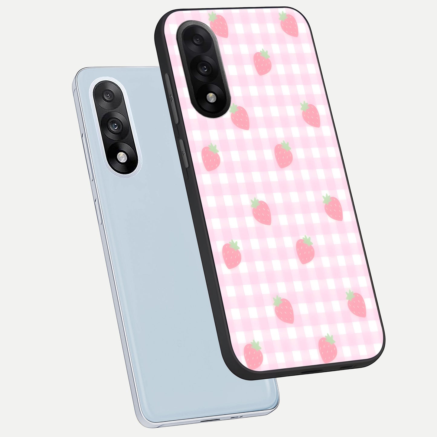  Strawberry Picnic Love phone case For Oneplus Nord 5 showing premium glass back cover with detailed artwork