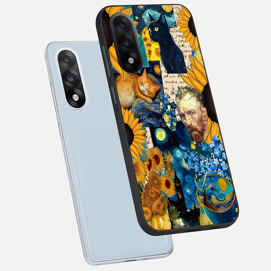  Sunflower Chic Mood Custom Name phone case For Oneplus Nord 5 showing premium glass back cover with detailed artwork