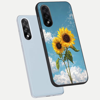  Sunlit Daisy Glow phone case For Oneplus Nord 5 showing premium glass back cover with detailed artwork
