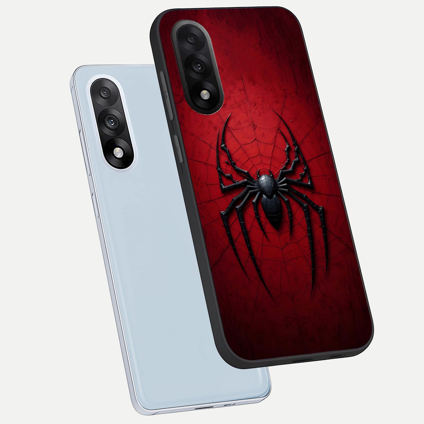  Superhero Web Emblem phone case For Oneplus Nord 5 showing premium glass back cover with detailed artwork