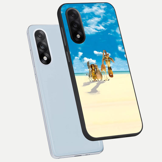  Tropical Fun Squad phone case For Oneplus Nord 5 showing premium glass back cover with detailed artwork