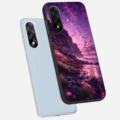  Twilight Blossom Coast phone case For Oneplus Nord 5 showing premium glass back cover with detailed artwork