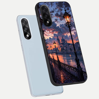  Twilight River Lights phone case For Oneplus Nord 5 showing premium glass back cover with detailed artwork