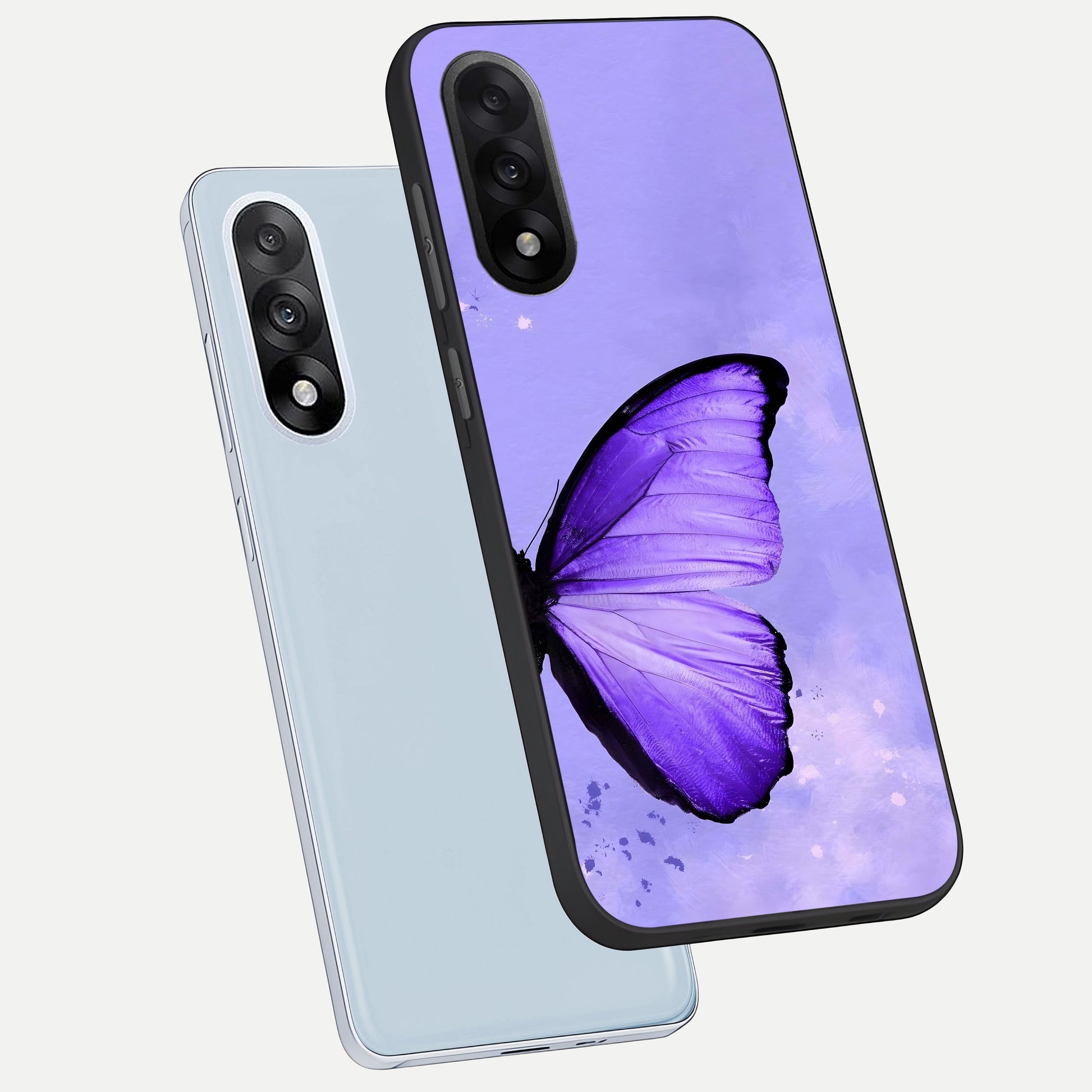  Violet Dream Wing phone case For Oneplus Nord 5 showing premium glass back cover with detailed artwork