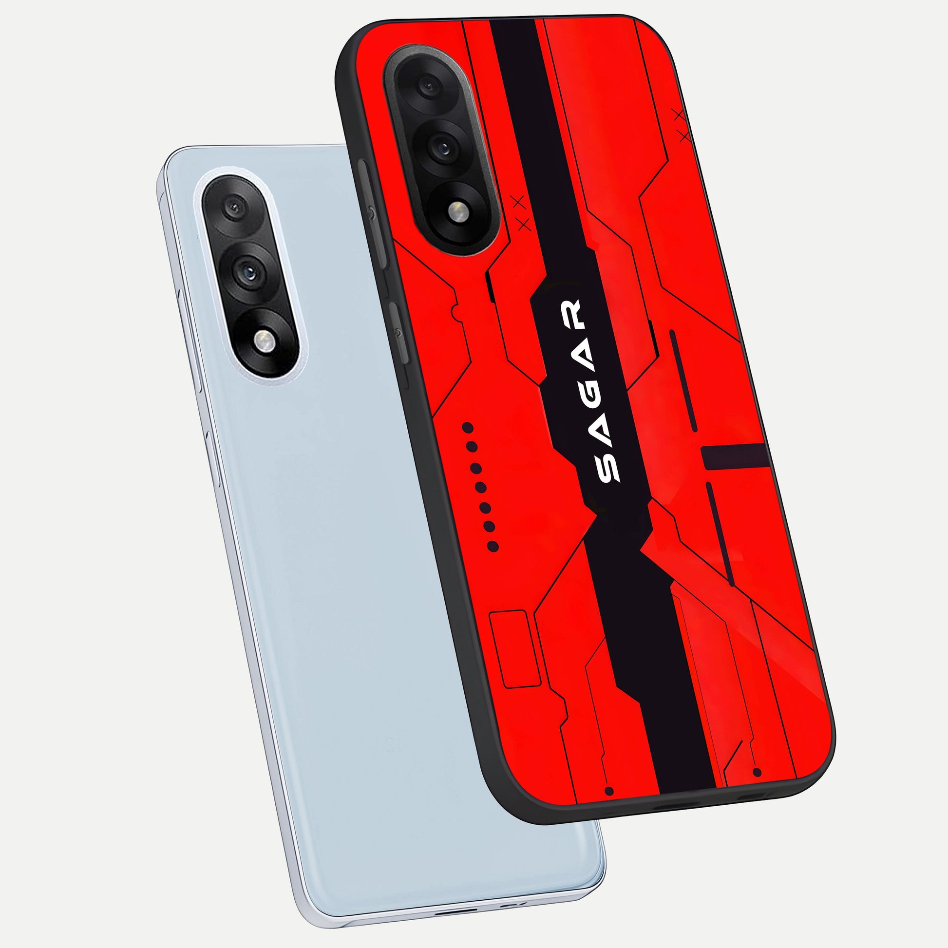  Voltage Rise CYBERPUNK Custom Name phone case For Oneplus Nord 5 showing premium custom name glass back cover