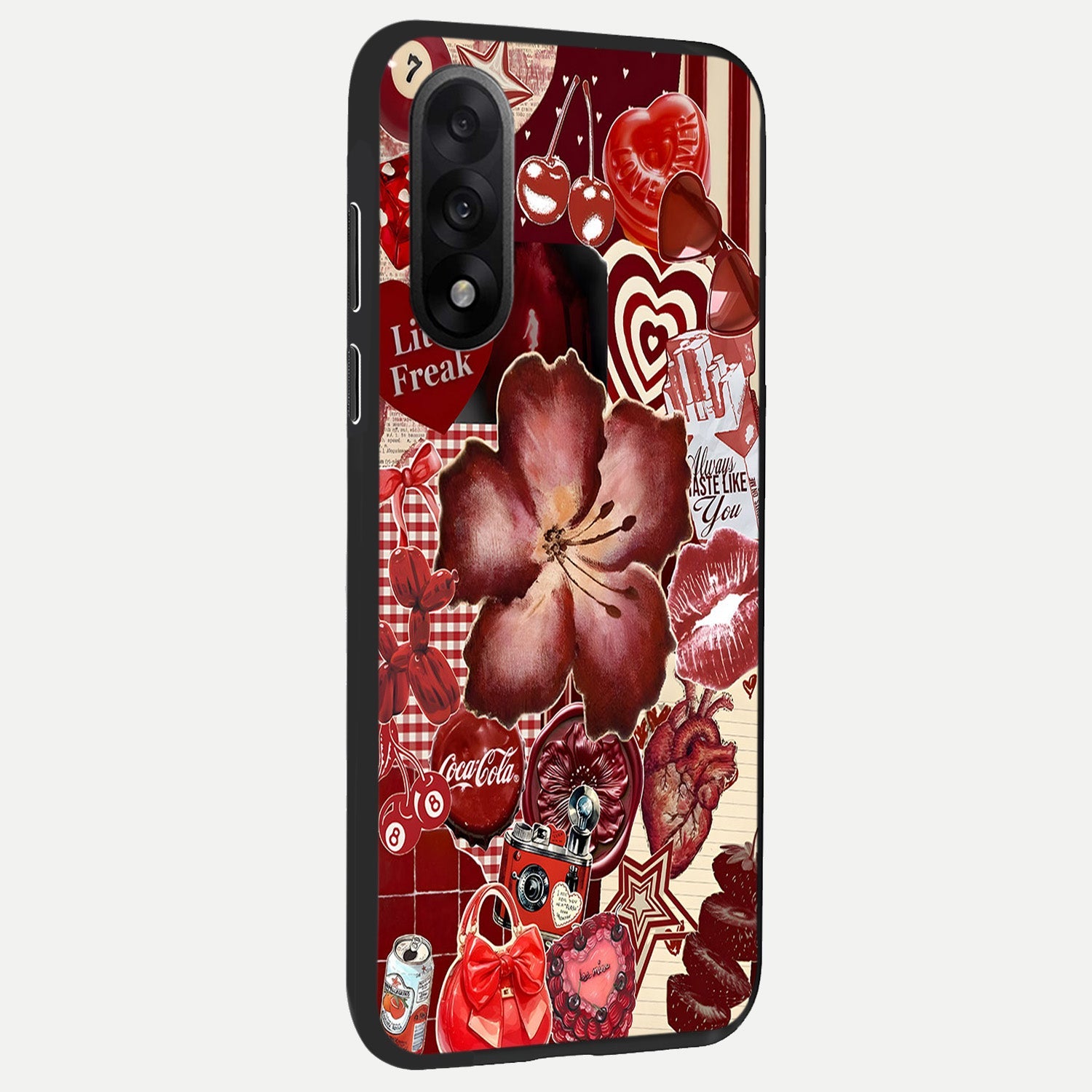  Aesthetic Little Freak back cover For Oneplus Nord 5 slim fit glass case with vibrant aesthetic design