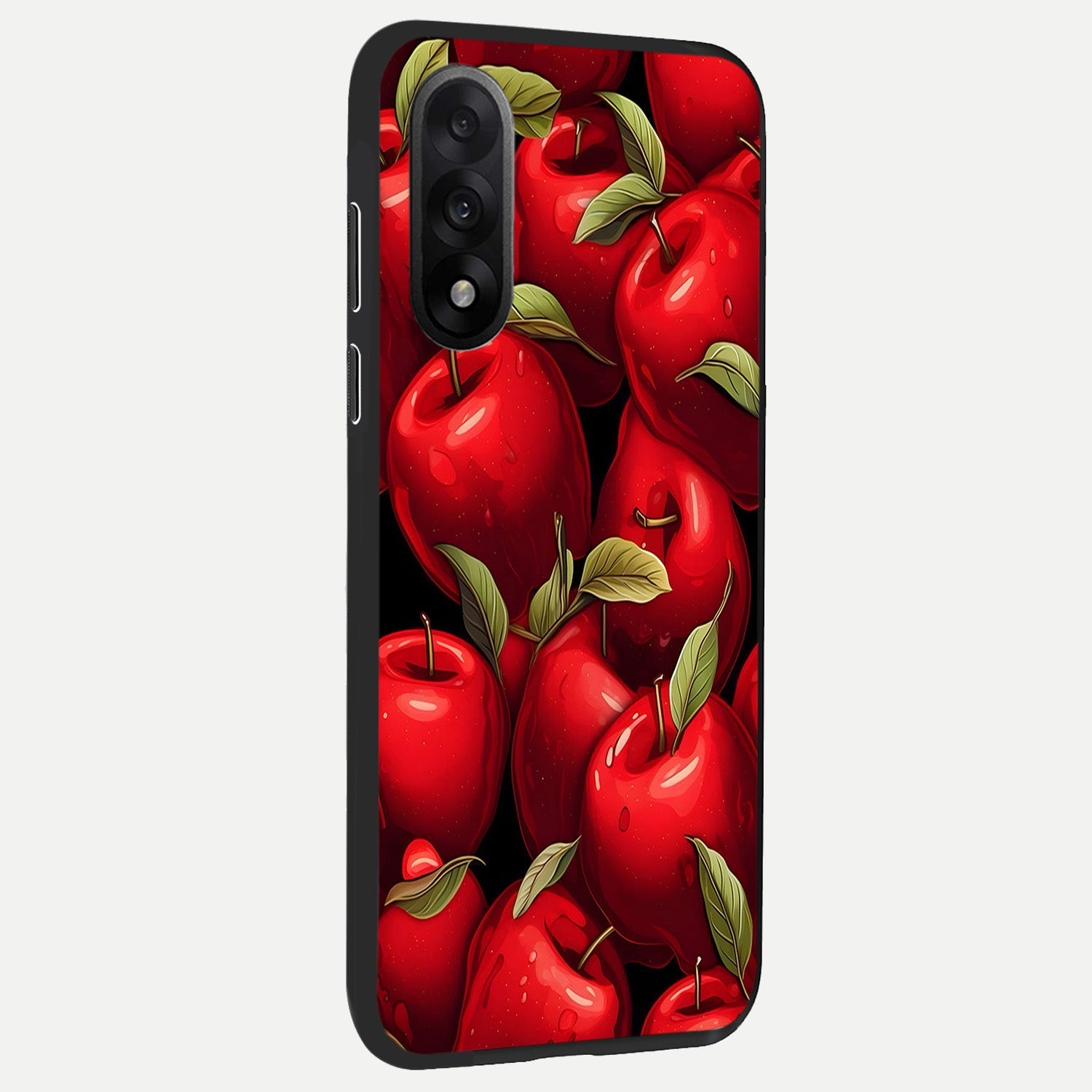  Apple Pattern back cover For Oneplus Nord 5 slim fit glass case with vibrant aesthetic design