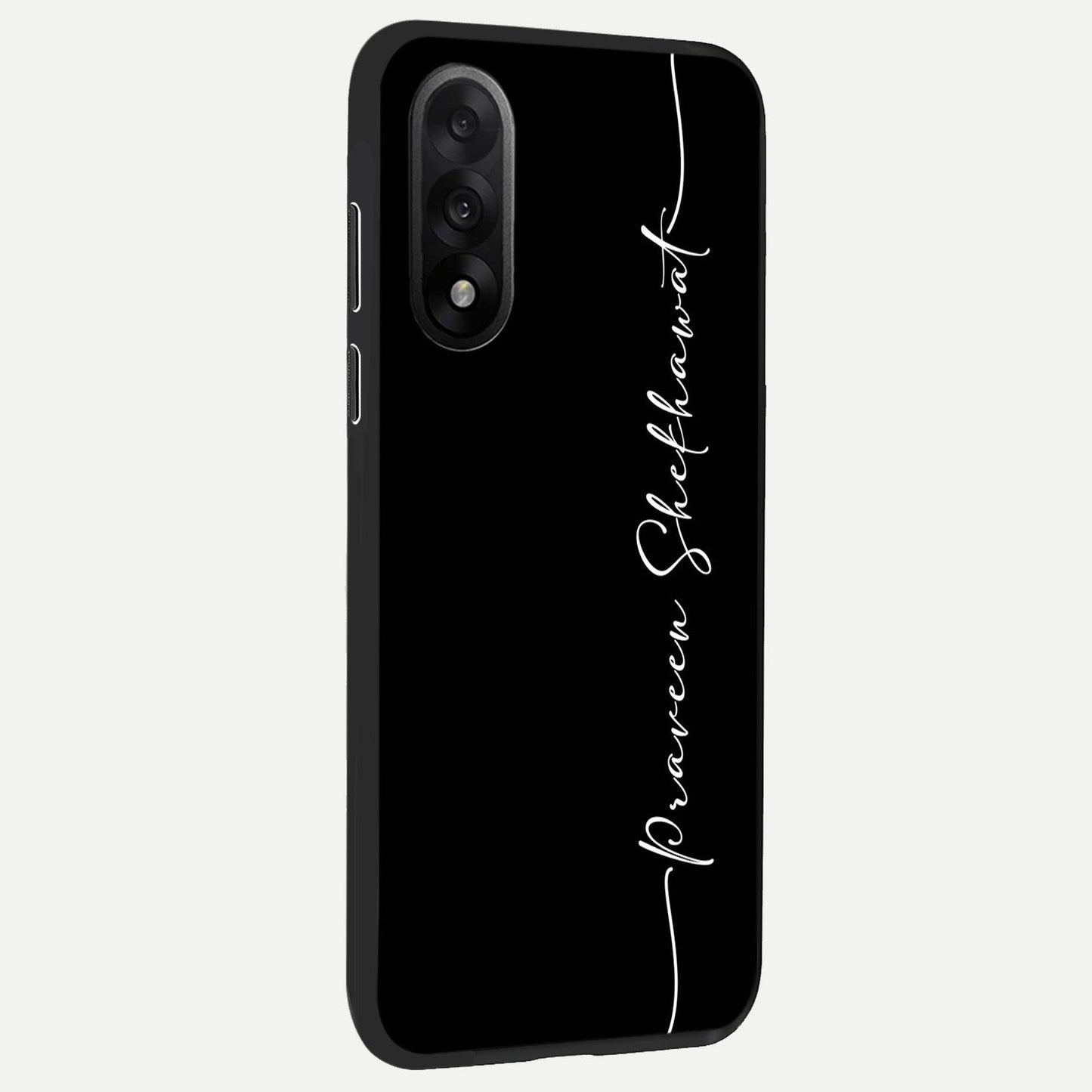  Black Tune Custom Name back cover For Oneplus Nord 5 slim fit glass case with vibrant aesthetic design