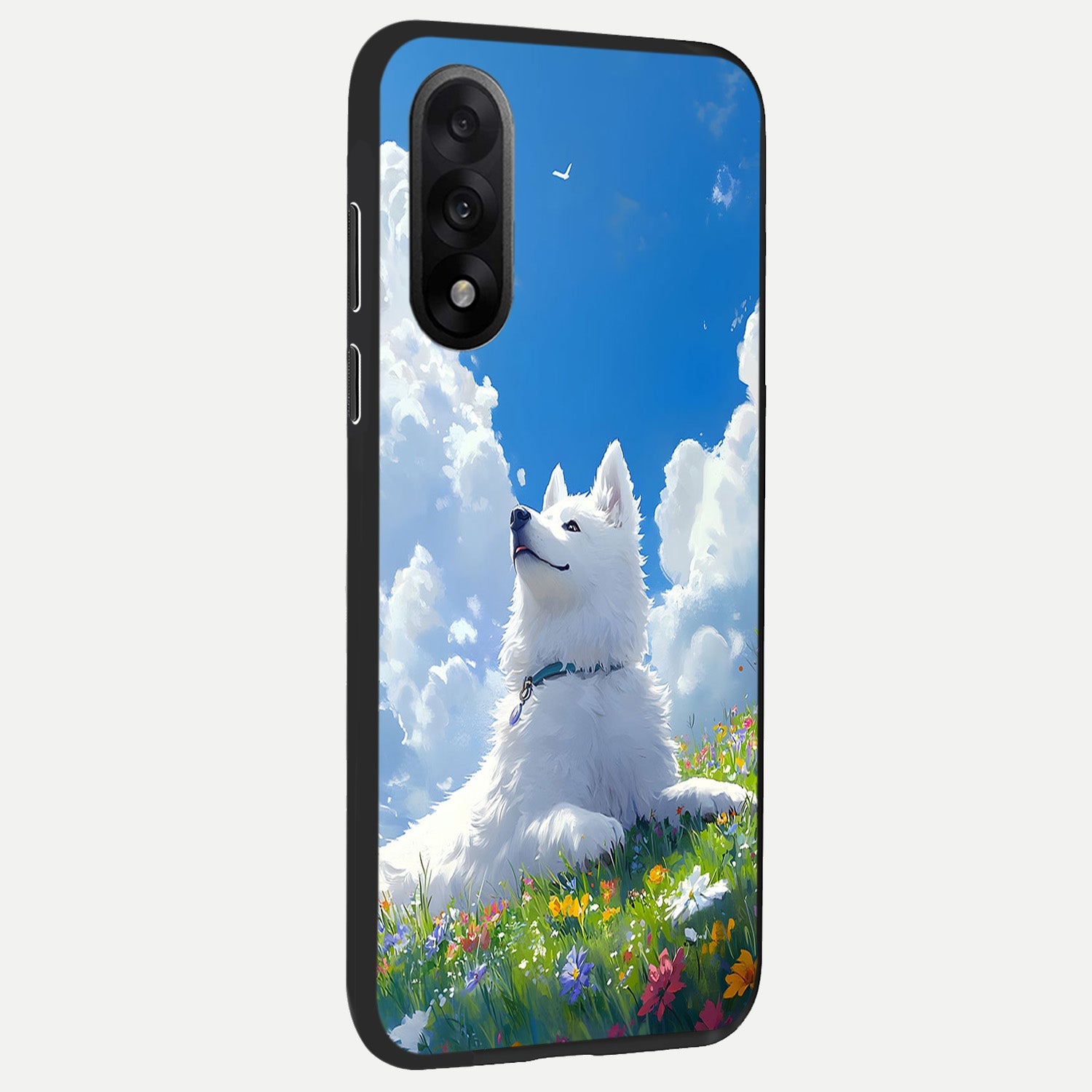  Blissful Cloud Pup back cover For Oneplus Nord 5 slim fit glass case with vibrant aesthetic design
