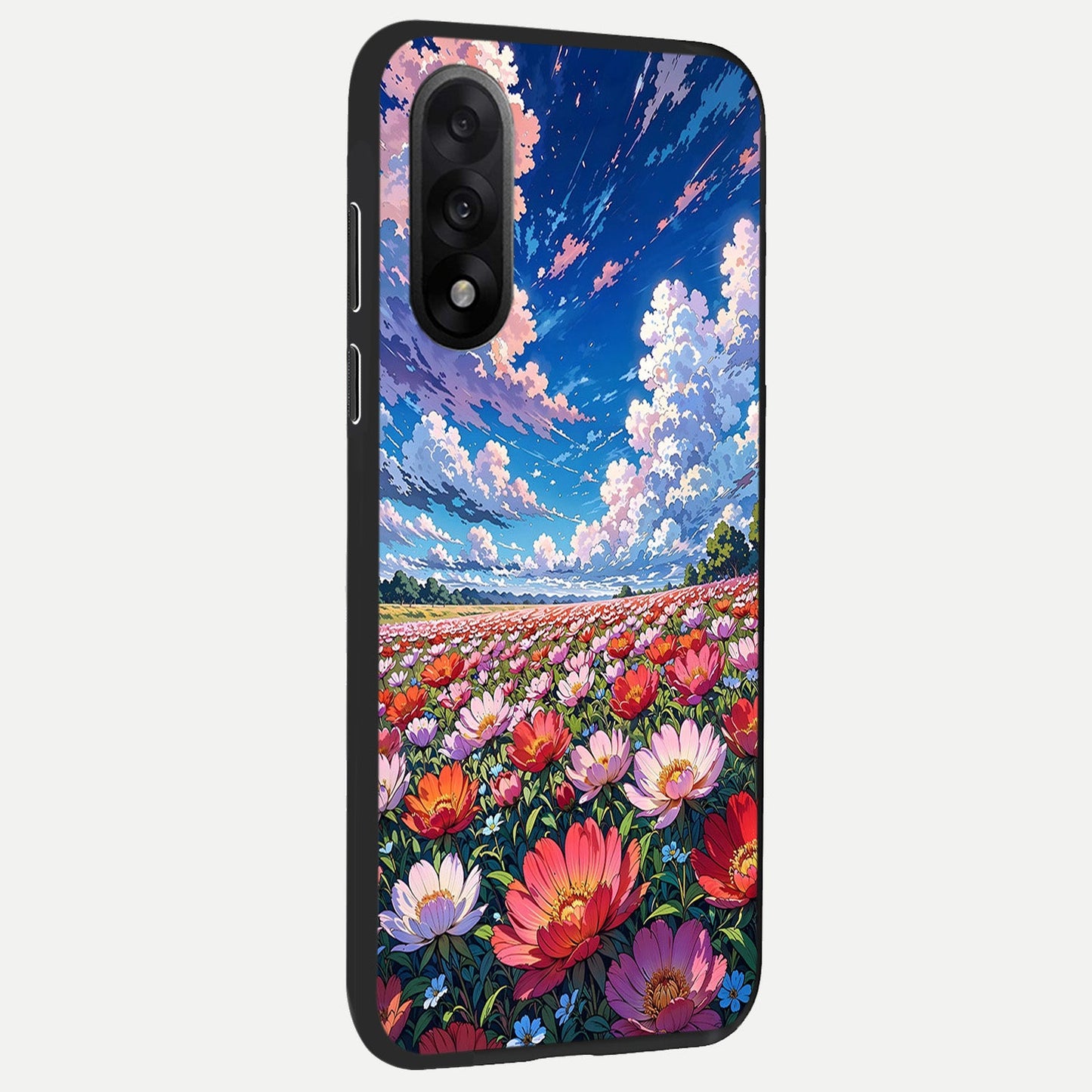  Blossom Sky Field back cover For Oneplus Nord 5 slim fit glass case with vibrant aesthetic design
