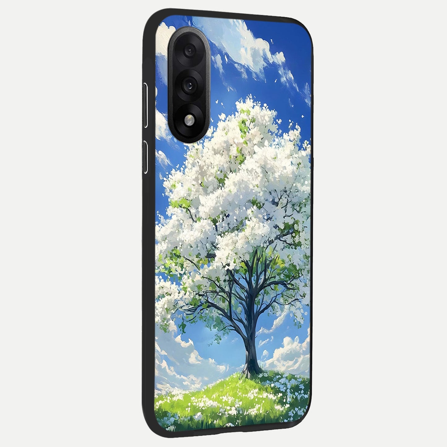  Blossom Sky Serenity back cover For Oneplus Nord 5 slim fit glass case with vibrant aesthetic design