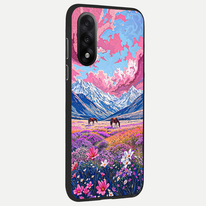 Blossom Valley Dream back cover For Oneplus Nord 5 slim fit glass case with vibrant aesthetic design