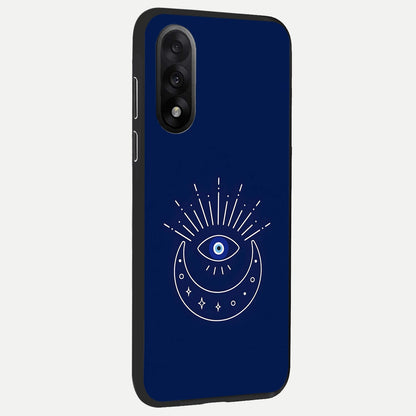  Blue Evil Eye back cover For Oneplus Nord 5 slim fit glass case with vibrant aesthetic design