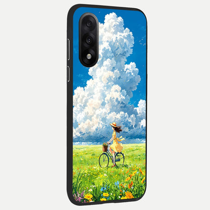  Breezy Meadow Ride back cover For Oneplus Nord 5 slim fit glass case with vibrant aesthetic design