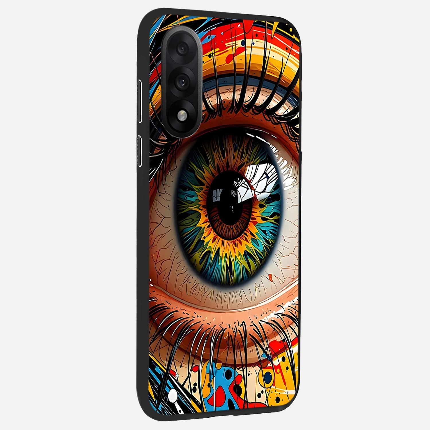  Colorful Eye back cover For Oneplus Nord 5 slim fit glass case with vibrant aesthetic design