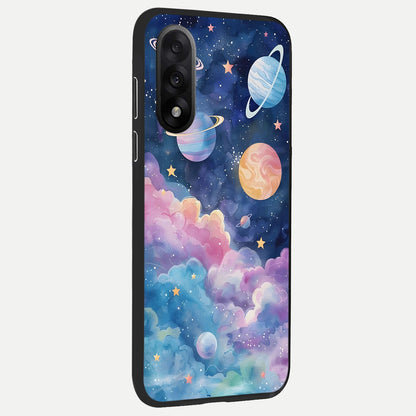  Cosmic Planet Dreams back cover For Oneplus Nord 5 slim fit glass case with vibrant aesthetic design